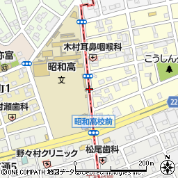 昭和高校前周辺の地図