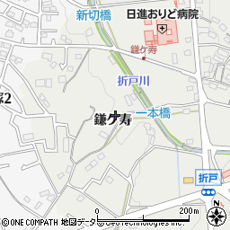 愛知県日進市折戸町鎌ケ寿周辺の地図