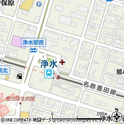 フィットイージー　豊田浄水店周辺の地図