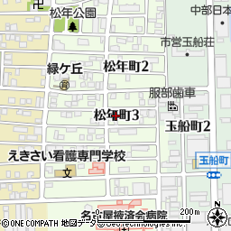 愛知県名古屋市中川区松年町3丁目36周辺の地図