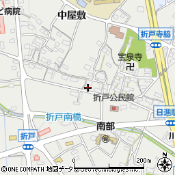 愛知県日進市折戸町前田周辺の地図