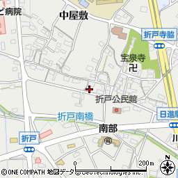 愛知県日進市折戸町（前田）周辺の地図