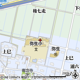 弥富市立弥生小学校周辺の地図