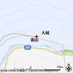 愛知県豊田市山谷町大城周辺の地図