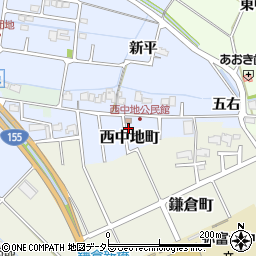 愛知県弥富市西中地町周辺の地図