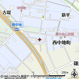 愛知県弥富市西中地町中島12周辺の地図