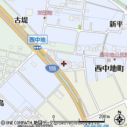 愛知県弥富市西中地町中島15周辺の地図