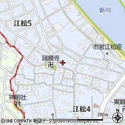 愛知県名古屋市中川区江松周辺の地図