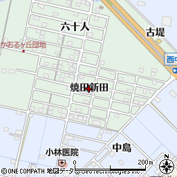 愛知県弥富市荷之上町（焼田新田）周辺の地図