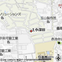 愛知県日進市浅田町（上小深田）周辺の地図