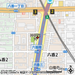愛知県名古屋市熱田区六番周辺の地図