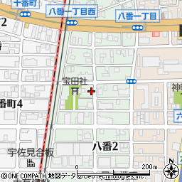 愛知県名古屋市熱田区八番周辺の地図