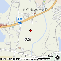 岡山県奈義町（勝田郡）久常周辺の地図