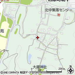 兵庫県丹波市柏原町北中308周辺の地図