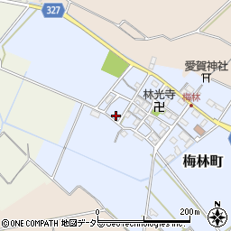 滋賀県東近江市梅林町332周辺の地図