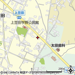 三重県いなべ市員弁町上笠田1684周辺の地図
