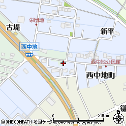 愛知県弥富市西中地町中島5-1周辺の地図