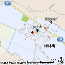 滋賀県東近江市梅林町341周辺の地図