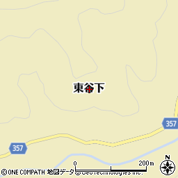 岡山県美作市東谷下周辺の地図