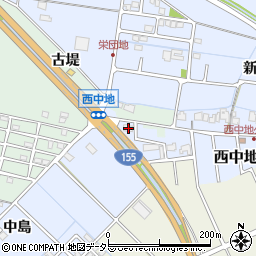 愛知県弥富市西中地町中島16周辺の地図