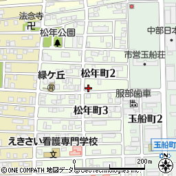 愛知県名古屋市中川区松年町2丁目64周辺の地図