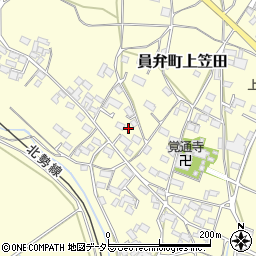 三重県いなべ市員弁町上笠田1996周辺の地図