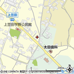 三重県いなべ市員弁町上笠田2676周辺の地図