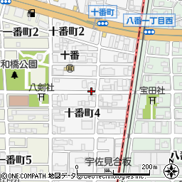 愛知県名古屋市中川区十番町周辺の地図