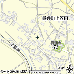 三重県いなべ市員弁町上笠田1994周辺の地図