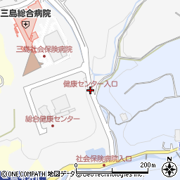 健康センター入口周辺の地図