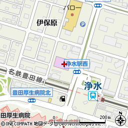 タイムズ竜泉寺の湯　豊田浄水店駐車場周辺の地図