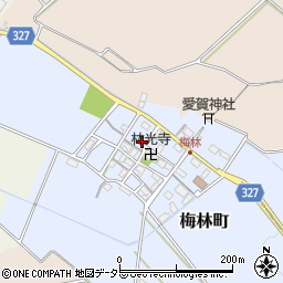 滋賀県東近江市梅林町288周辺の地図