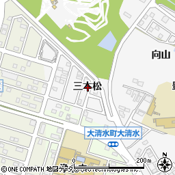 愛知県豊田市伊保町三本松周辺の地図