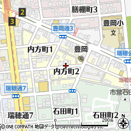 愛知県名古屋市瑞穂区内方町周辺の地図