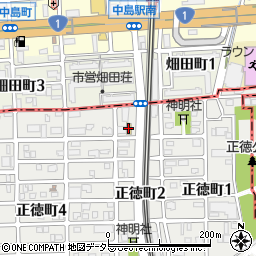ファミリーマート港正徳町店周辺の地図