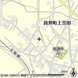 三重県いなべ市員弁町上笠田1995周辺の地図