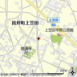 三重県いなべ市員弁町上笠田1947周辺の地図