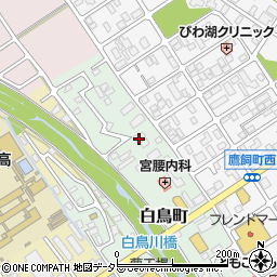 滋賀県近江八幡市白鳥町14周辺の地図