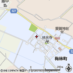 滋賀県東近江市梅林町206周辺の地図