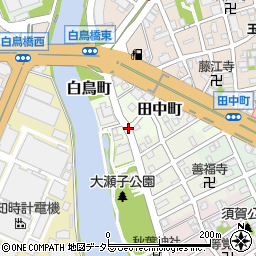 愛知県名古屋市熱田区田中町周辺の地図