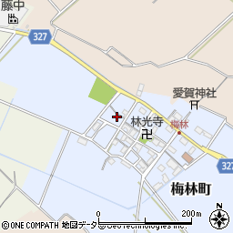 滋賀県東近江市梅林町205周辺の地図