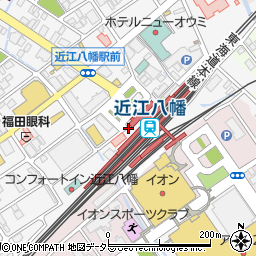 駅レンタカー近江八幡営業所周辺の地図