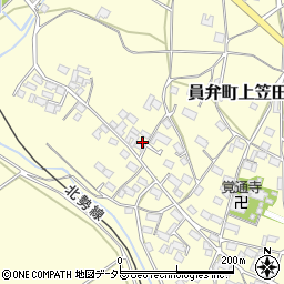 三重県いなべ市員弁町上笠田2194周辺の地図
