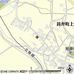 三重県いなべ市員弁町上笠田2191周辺の地図