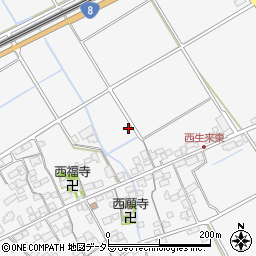 滋賀県近江八幡市西生来町周辺の地図