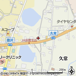 岡山県勝田郡奈義町久常261周辺の地図