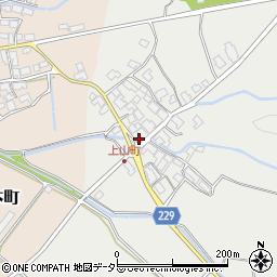滋賀県東近江市上山町周辺の地図