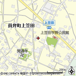 三重県いなべ市員弁町上笠田1948周辺の地図