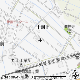 愛知県愛西市善太新田町十割上91周辺の地図