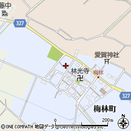 滋賀県東近江市梅林町207周辺の地図